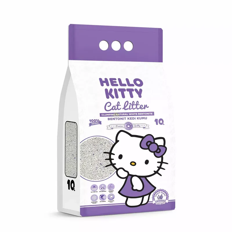 Hello Kitty, żwirek bentonit dla kota, lawendowy 10l Zamów dziś