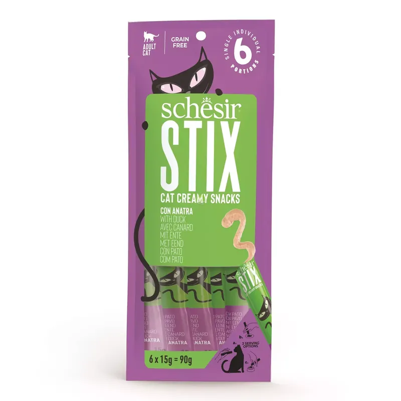 Taniej Stix, przysmak, dla kota, kaczka, 6x15g, saszetka