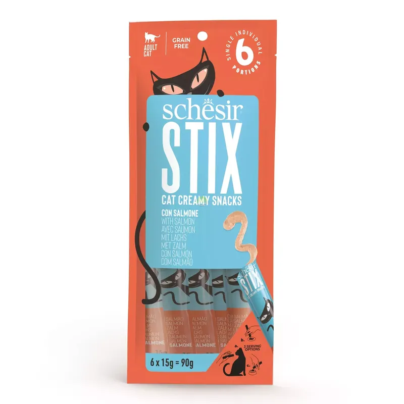 Sprawdź teraz Stix, przysmak, dla kota, łosoś, 6x15g, saszetka