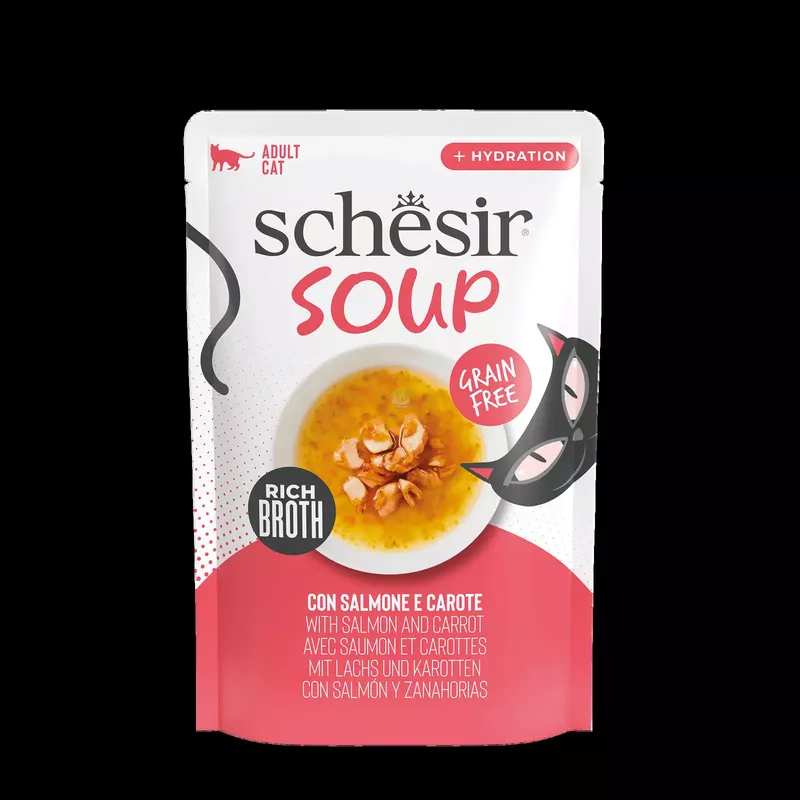 Soup, karma mokra, dla kotów, zupa łosoś z marchewką, 40g, saszetka Kup online