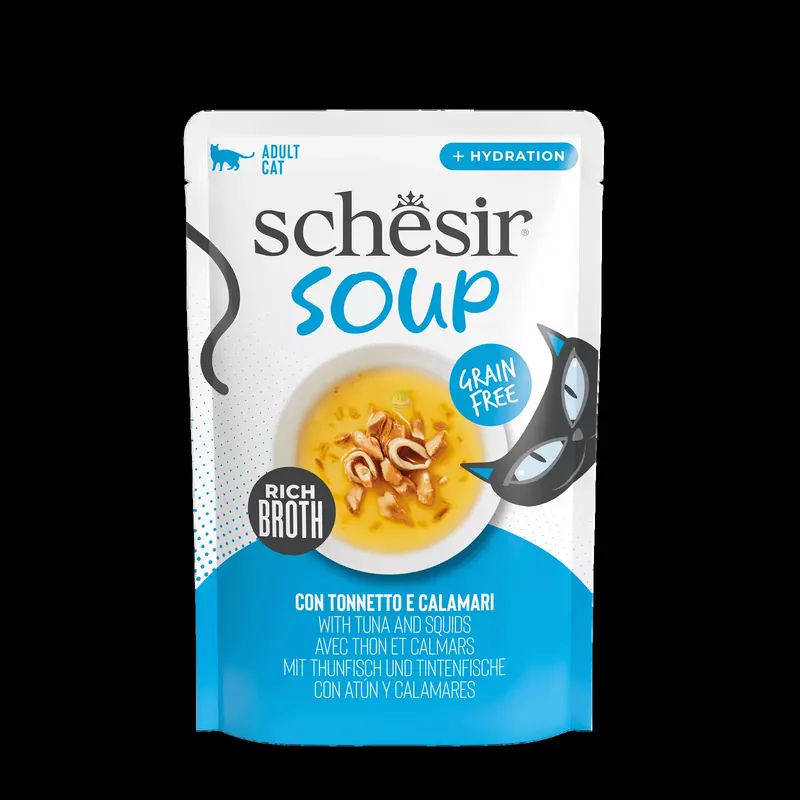 Premium Soup, karma mokra, dla kotów, zupa tuńczyk z kalmarami, 40g, saszetka