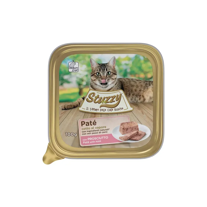 Pate, karma mokra, dla kota, szynka, 100g, tacka Bezpieczna płatność