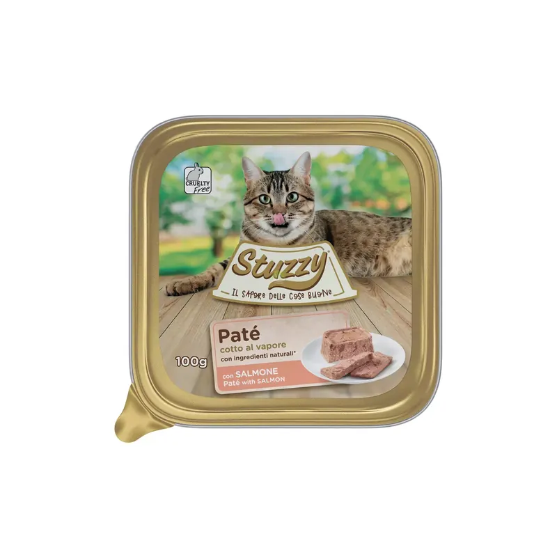 Pate, karma mokra, dla kota, łosoś 100g, tacka Wyjątkowa oferta