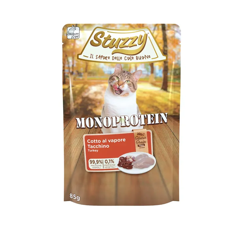 Darmowy zwrot Monoprotein, karma mokra, dla kota, indyk, 85g, saszetka