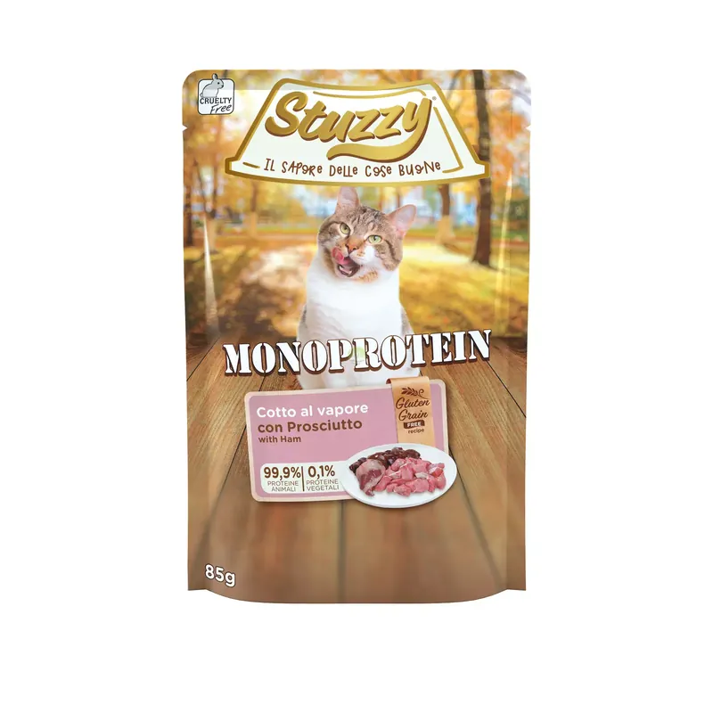Monoprotein, karma mokra, dla kota, świeża szynka, 85g, saszetka Hit sprzedaży