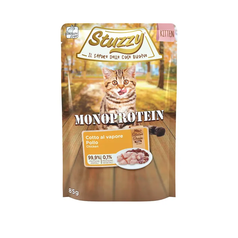 Monoprotein, karma mokra, dla kociąt, świeży kurczak, 85g, saszetka Obniżka ceny