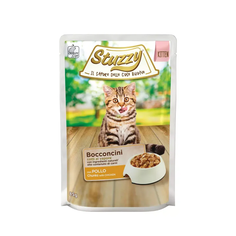 Szybka wysyłka Bocconcini, karma mokra, dla kociąt, kurczak w sosie, 85g, saszetka