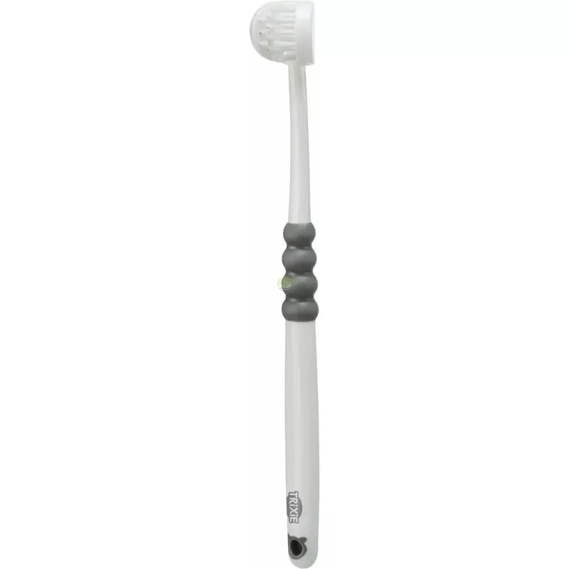 Trójstronna szczoteczka do zębów, dla psa/kota, biało/szara, 18cm Obniżka ceny