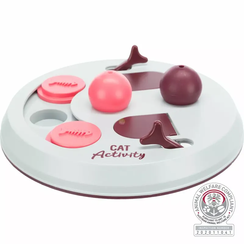 Cat Activity Flip Board, gra strategiczna, jagodowy / różowy / jasnoszary, o 23cm Ostatnia szansa
