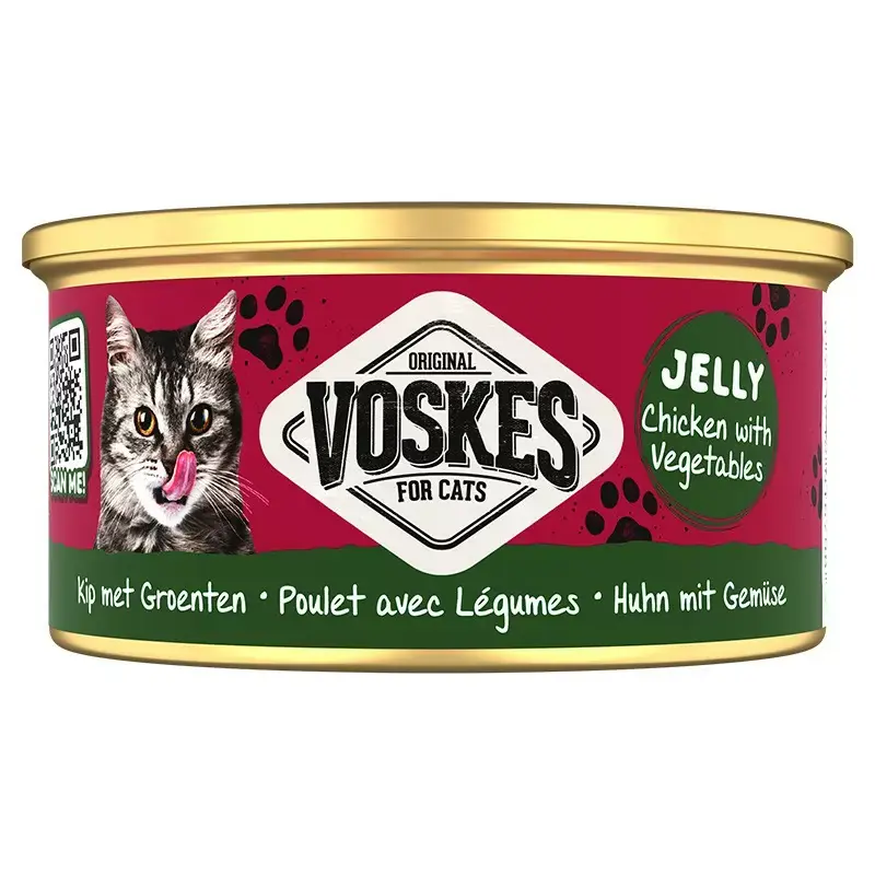Voskes Jelly Wetfood Chicken With Vegetableskurczak z warzywami w galarecie mokra karma dla kota 85g Kup online