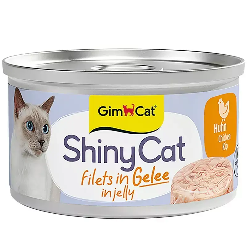Oferta czasowa GimCat ShinyCat Filets in Jelly Chicken 70gkarma dla kota w galaretce