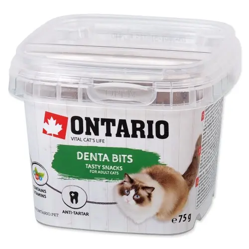 Tani ONTARIO denta bits 75g przysmak dla kota czyszcz膮cy z臋by