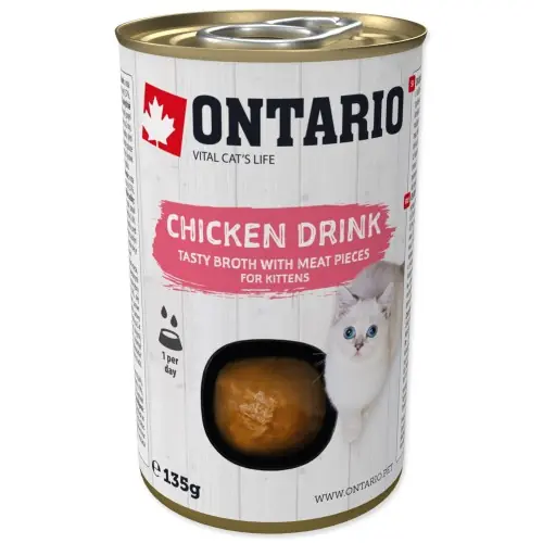 Ontario Kitten Drink Chicken - Nap贸j dla koci膮t o smaku kurczaka 135g Łatwy zwrot