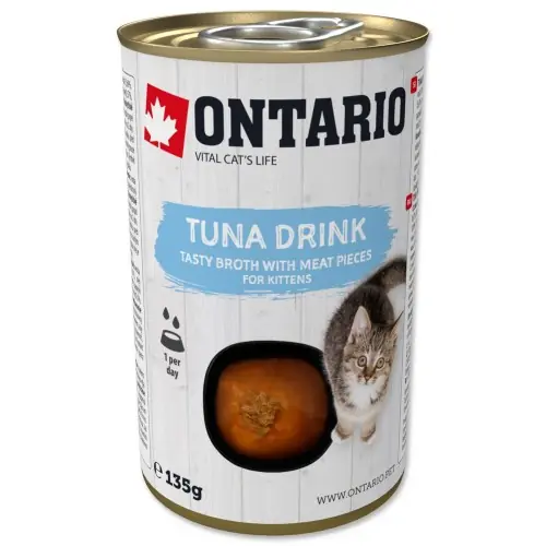 Ontario Kitten Drink z Tu艅czykiem - Nap贸j dla koci膮t o smaku tu艅czyka 135g Szybka dostawa