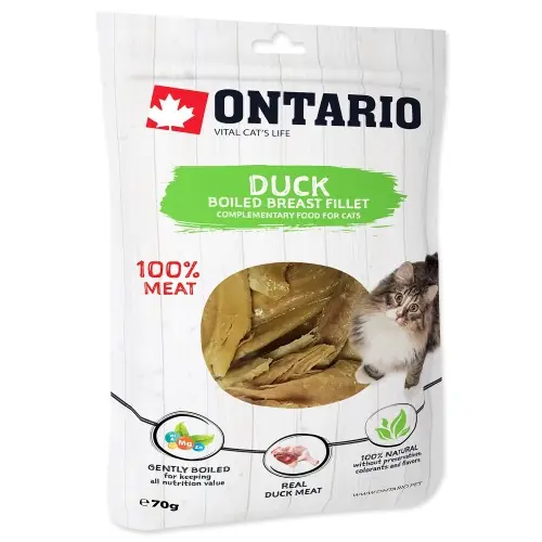 Ontario Boiled Duck Breast Fillet 70g Przysmak z kaczki gotowane filety Obniżka ceny