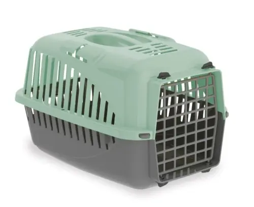 Hit cenowy TRANSPORTER Dla Kota Kr贸lika Gryzonia 46x32x32cm Szaro zielony CROSSLAND