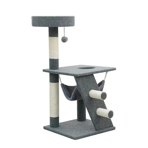 YARRO DRAPAK DLA KOTA TOMI - PODSTAWA 39X39cm. WYSOKO艢膯 86cm - SZARY Cena promocyjna