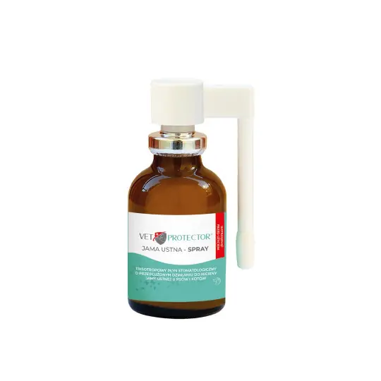 Tylko dziś JM SANTE Vet Protector Jama ustna spray - płyn do jamy ustnej dla psa i kota - 30 ml