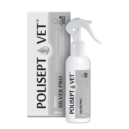 Rabat JM SANTE Polisept Vet Spray Silver Pro - spray na rany dla psa i kota - 200 ml