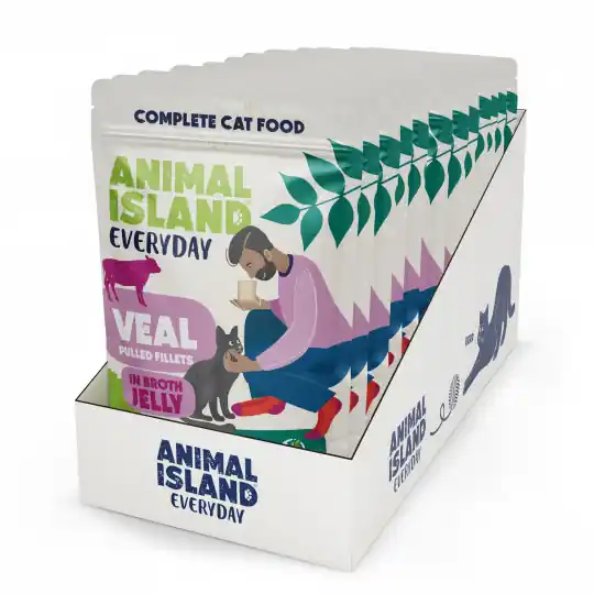 ANIMAL ISLAND Everyday Jelly Cielęcina Box - mokra karma dla kota - 12 x 85g Zniżka