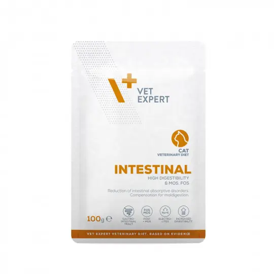 Do wyczerpania zapasów VETEXPERT Veterinary Diet Intestinal Cat - mokra karma dla kota - 100g