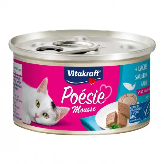 Nowość VITAKRAFT Poésie Mousse Łosoś - mokra karma dla kota - 85g