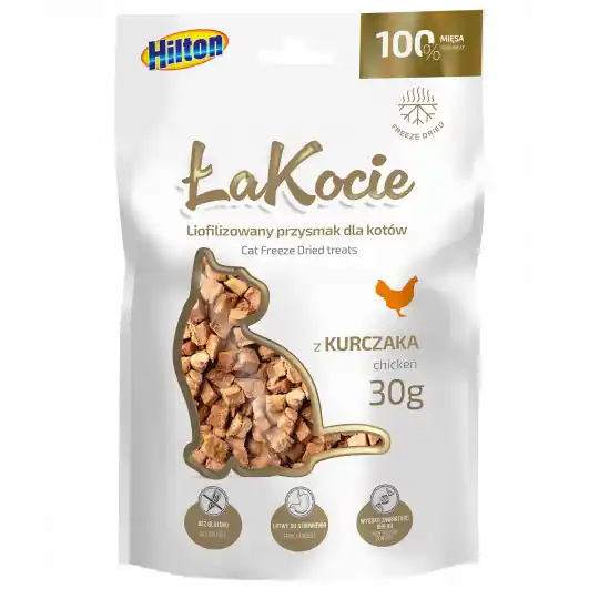 HILTON ŁaKocie Liofilizowany kurczak - przysmak dla kota - 30g Oferta limitowana