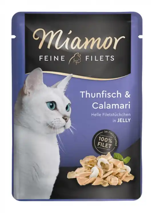 Wysoka jakość MIAMOR Feine Filets tuńczyk z kalmarami - saszetka 100g