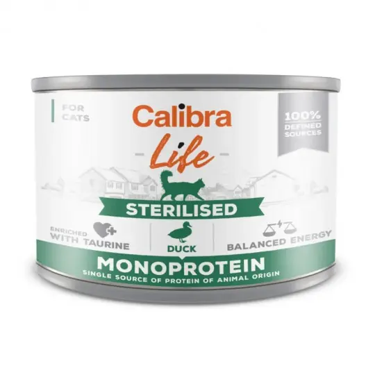 Obniżka ceny CALIBRA Cat Life Sterilised Duck Mono - mokra karma dla kota - 200g