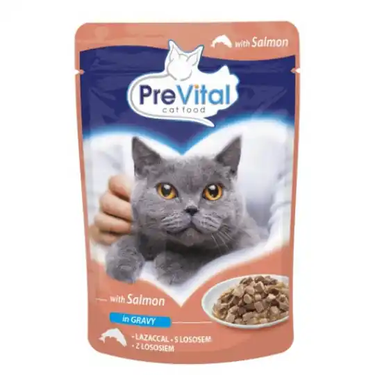 Nowy PREVITAL Łosoś w sosie - mokra karma dla kota - 100g