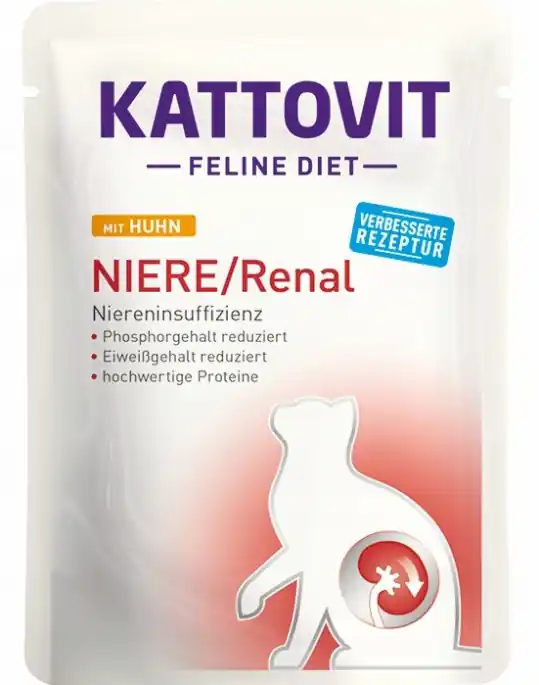 Tylko dziś KATTOVIT Feline Diet Niere/Renal Kurczak - mokra karma dla kota - 85 g