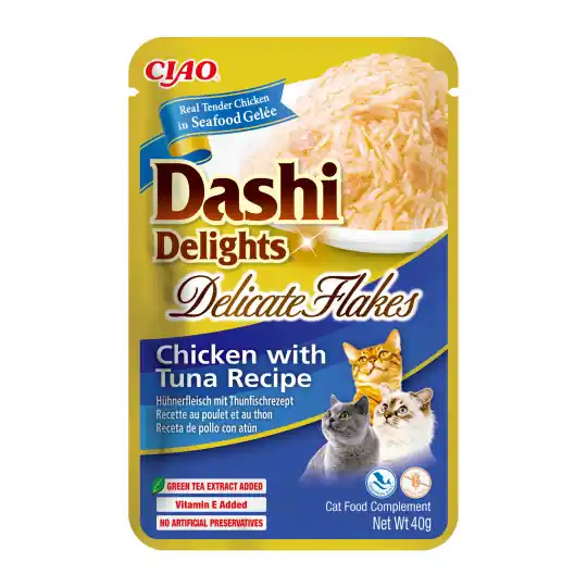 Super okazja INABA CAT Dashi Delights Delicate Flakes Chicken with Tuna - przysmak dla kota - 40g