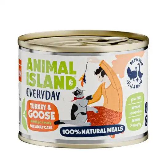 Ekspresowa dostawa ANIMAL ISLAND Everyday Indyk i gęś - mokra karma dla kota - 200g