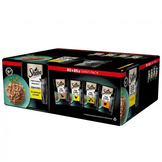 Kup online SHEBA Delicacy Drobiowe Smaki w galaretce Box - mokra karma dla kotów - 80x85g