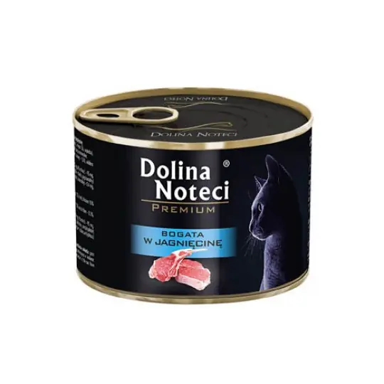 DOLINA NOTECI Premium bogata w jagnięcinę - mokra karma dla kota - 185 g Szybka dostawa