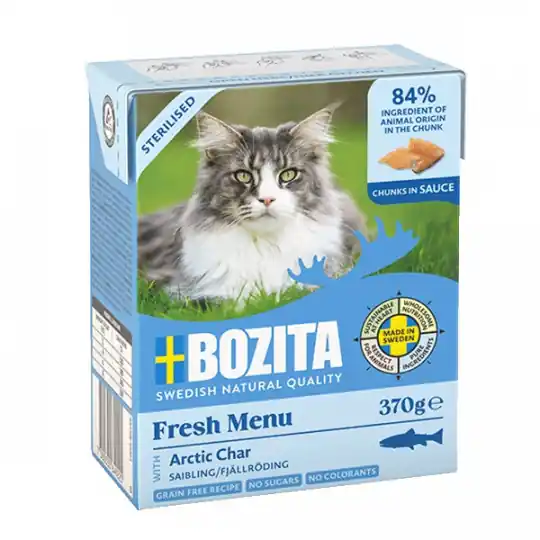 BOZITA Fresh Menu Sterilised Pstrąg górski - mokra karma dla kota - 370g Do wyczerpania zapasów