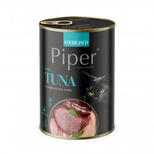 Oferta czasowa DOLINA NOTECI Piper Sterilised z tuńczykiem - mokra karma dla kota - 400g