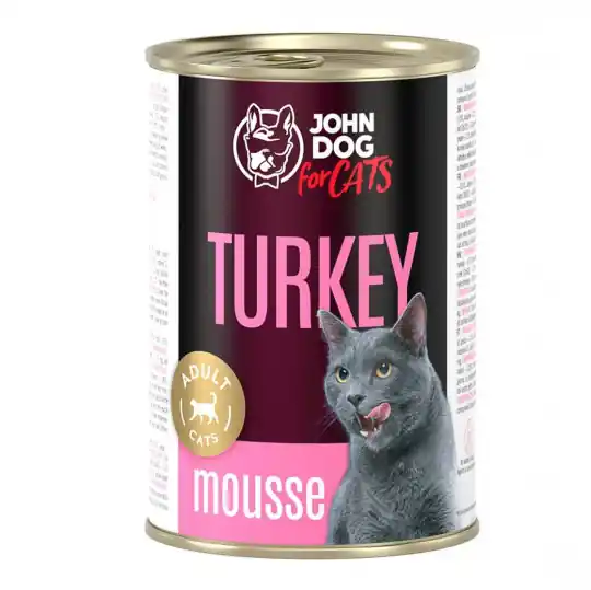 JOHN DOG For cats Mono Indyk Mus - mokra karma dla kota - 400g Zniżka