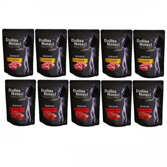 DOLINA NOTECI Premium Sterilised MIX SMAKÓW - mokra karma dla kotów sterylizowanych - 10x85g Hit cenowy