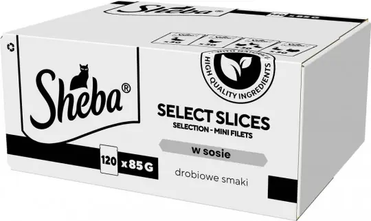 SHEBA Select Slices Drobiowe smaki Box - mokra karma dla kota - 120x85 g Nie przegap