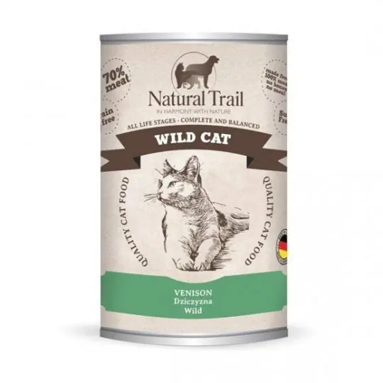 NATURAL TRAIL Wild Cat Dziczyzna - mokra karma dla kota - 400g Super okazja