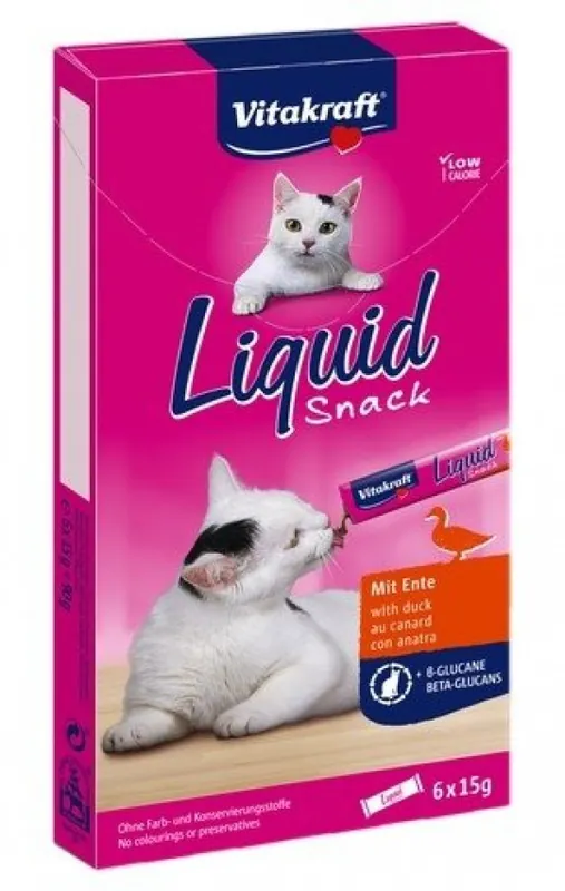 VITAKRAFT Liquid Snack Kaczka - przysmak dla kota - 6x15 g Ekspresowa dostawa