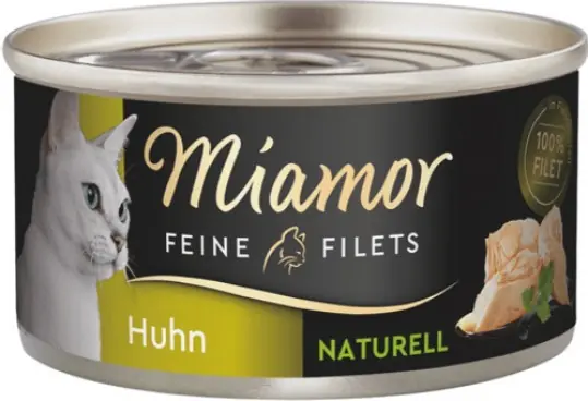MIAMOR Feine Filets Naturell Mono Kurczak - mokra karma dla kota - 80g Darmowy zwrot