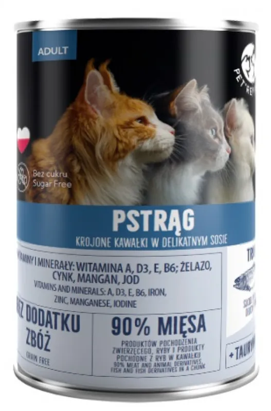 Zamów teraz PET REPUBLIC Adult Pstrąg - mokra karma dla kota - 400 g