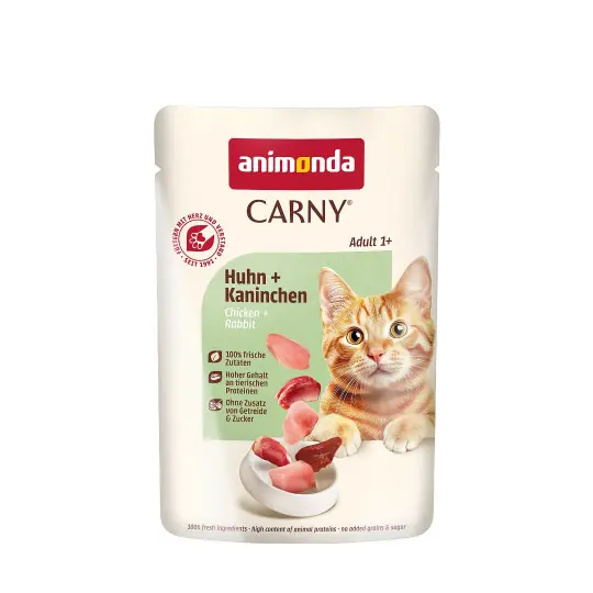 Hit cenowy ANIMONDA Carny Adult Kurczak i królik - mokra karma dla kota - 85g
