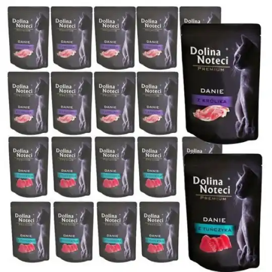 Tylko do końca tygodnia DOLINA NOTECI Premium Danie MIX 2 SMAKÓW - mokra karma dla kota - 20x85g