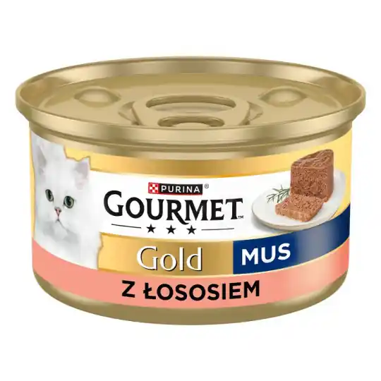 PURINA Gourmet Gold Mus z łososiem - mokra karma dla kota - 85g Darmowy zwrot