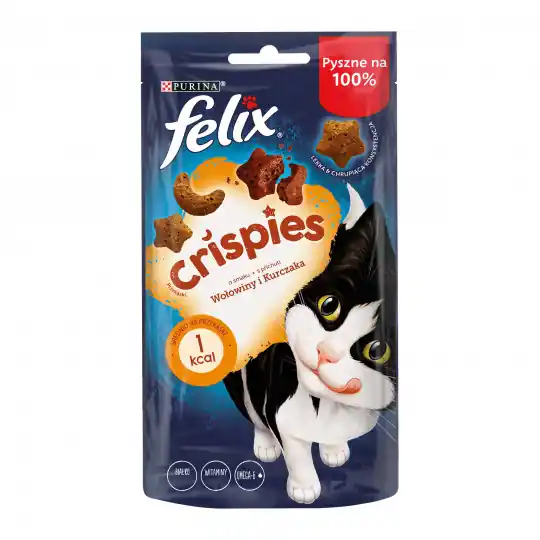 Ekspresowa dostawa FELIX Crispies Wołowina, Kurczak - przysmak dla kota - 45 g