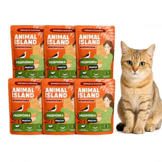 ANIMAL ISLAND Mono Przepiórka - mokra karma dla kota - 6x100g Ostatnia szansa