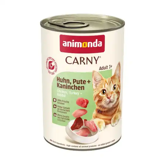 Rabat ANIMONDA Carny Adult Kurczak, indyk, królik - mokra karma dla kota - 400g